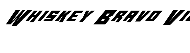 Whiskey Bravo Victor Italic font preview