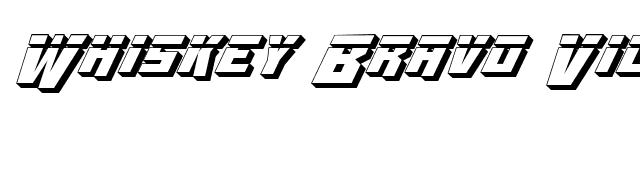 Whiskey Bravo Victor Laser 3D font preview