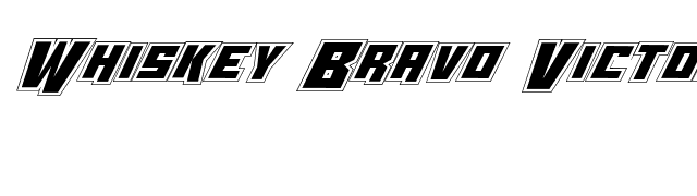 Whiskey Bravo Victor Pro font preview