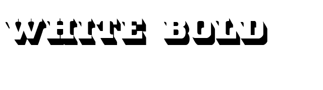 White Bold font preview