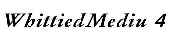 WhittiedMediu 4 font preview