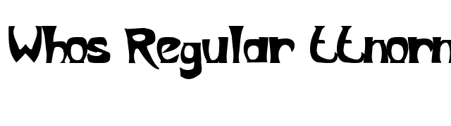 Whos Regular ttnorm font preview