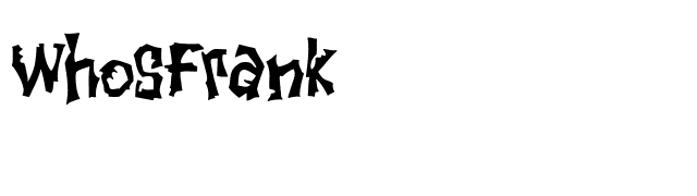 WhosFrank font preview