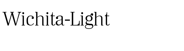 Wichita-Light font preview