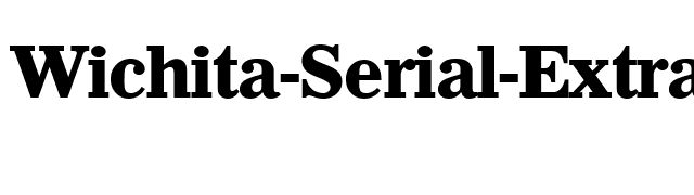 Wichita-Serial-ExtraBold-Regular font preview