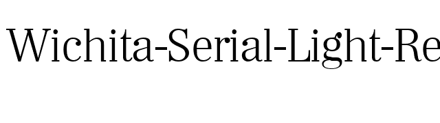 Wichita-Serial-Light-Regular font preview