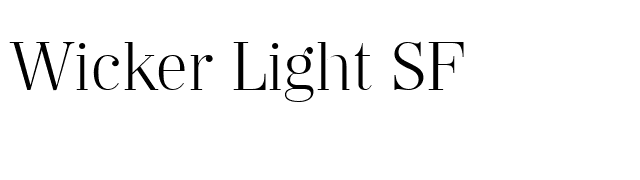 Wicker Light SF font preview