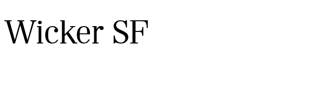 Wicker SF font preview