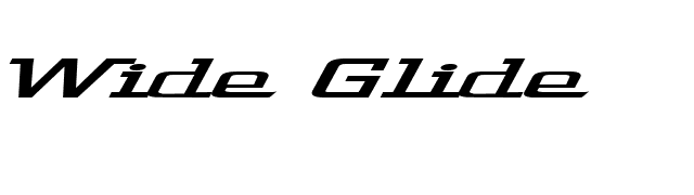 Wide Glide font preview