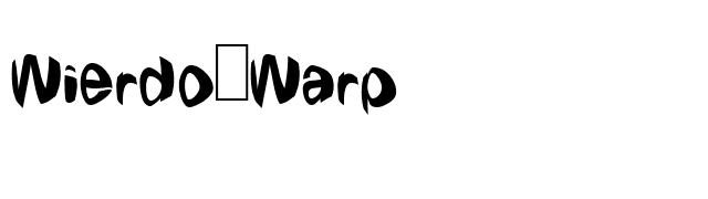 Wierdo Warp font preview