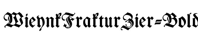 WieynkFrakturZier-Bold font preview