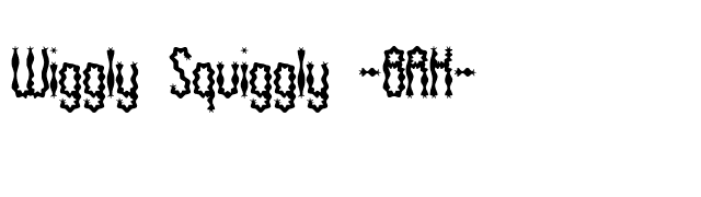 Wiggly Squiggly -BRK- font preview