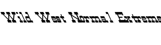 Wild West Normal Extreme Lefti font preview