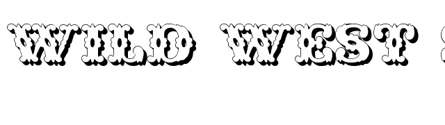 Wild West Shadow font preview