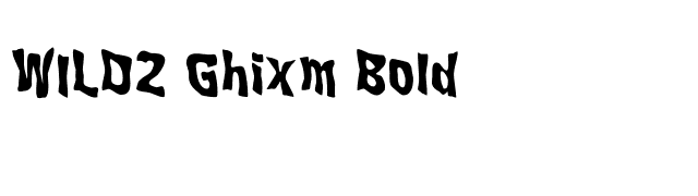 WILD2 Ghixm Bold font preview