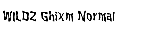 WILD2 Ghixm Normal font preview