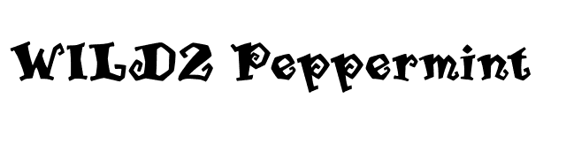 WILD2 Peppermint font preview