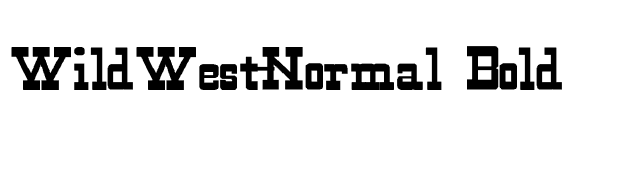 WildWest-Normal Bold font preview