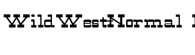 WildWest-Normal Ex font preview