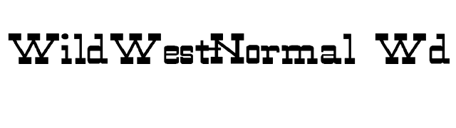 WildWest-Normal Wd font preview