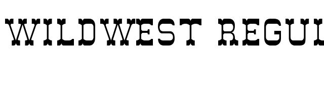 WildWest Regular font preview