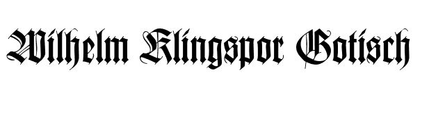 wilhelm klingspor gotisch font