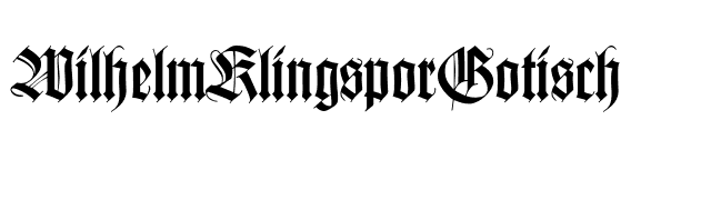 WilhelmKlingsporGotisch font preview