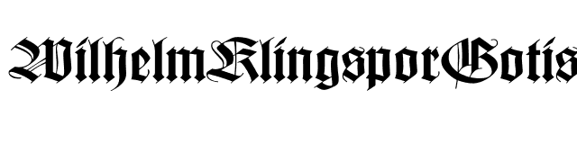 WilhelmKlingsporGotisch Wd font preview