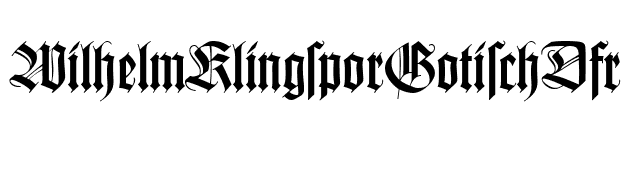 WilhelmKlingsporGotischDfr font preview