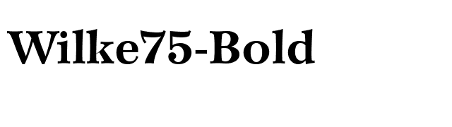 Wilke75-Bold font preview