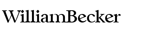 WilliamBecker font preview