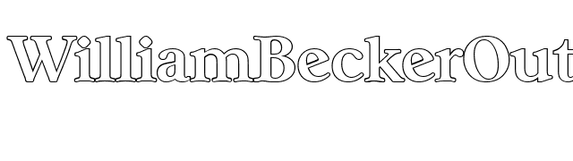 WilliamBeckerOutline-Bold font preview