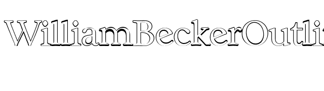 WilliamBeckerOutline-ExLight font preview