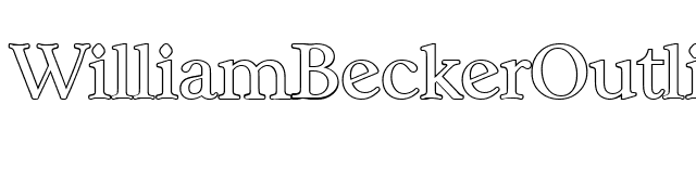 WilliamBeckerOutline-Light-Regular font preview