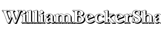 WilliamBeckerShadow-Bold font preview