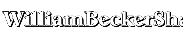 WilliamBeckerShadow-ExBold-Regular font preview