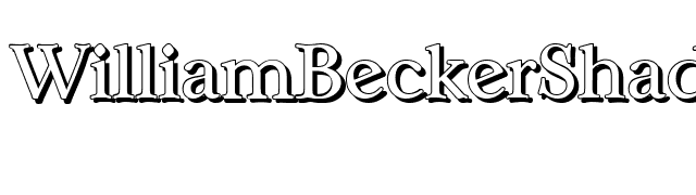 WilliamBeckerShadow-Light-Regular font preview