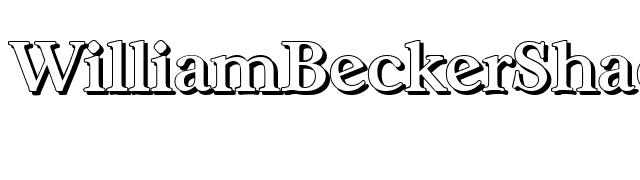 WilliamBeckerShadow-Medium-Regular font preview