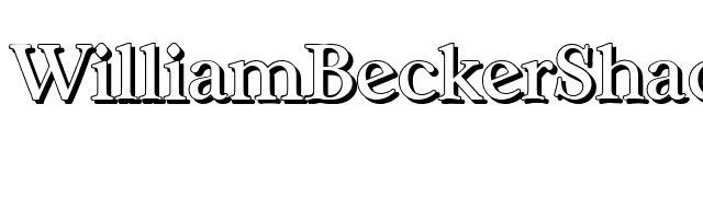 WilliamBeckerShadow-Regular font preview