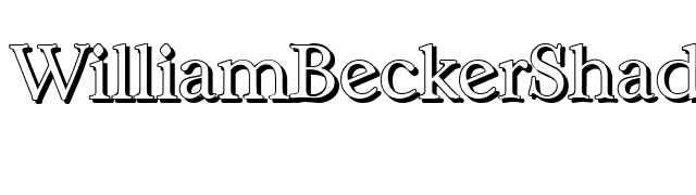 WilliamBeckerShadow-Xlight-Regular font preview