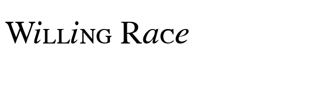 Willing Race font preview