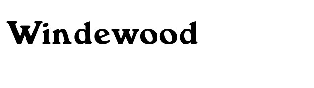 Windewood font preview