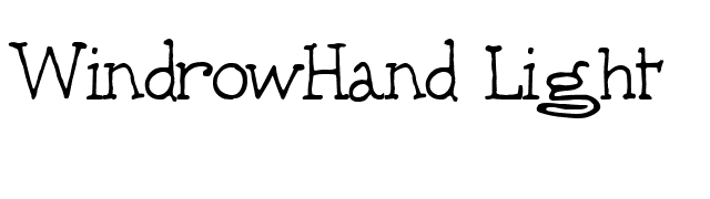 WindrowHand Light font preview