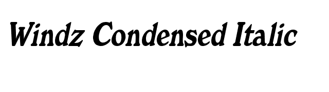 Windz Condensed Italic font preview