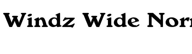 Windz Wide Normal font preview