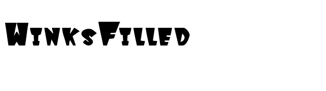 WinksFilled font preview