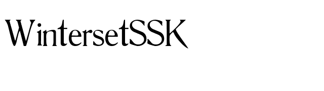 WintersetSSK font preview