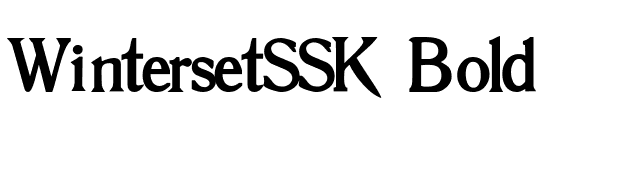 WintersetSSK Bold font preview