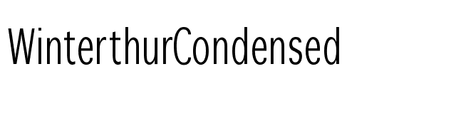 WinterthurCondensed font preview