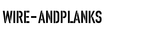 Wire-AndPlanks font preview